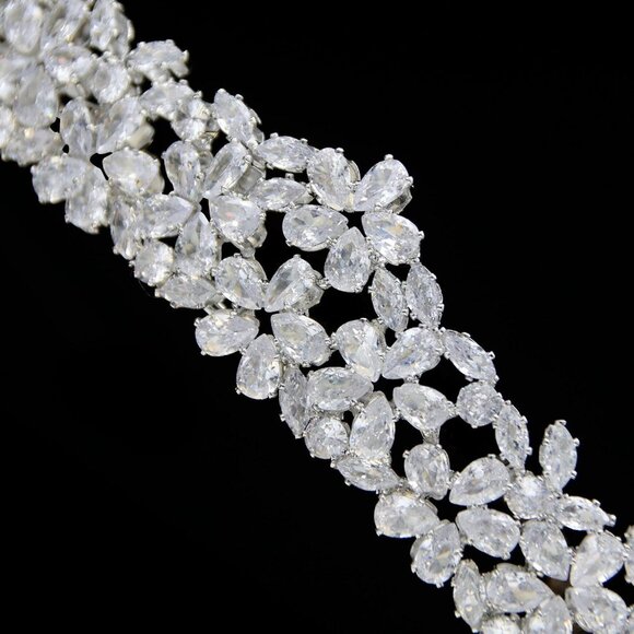 Sparkly Small Zircon Wedding Crowns and Tiaras for Women Cubic Zirconia Quincean - Picture 6 of 8